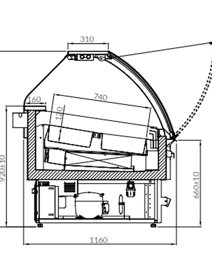 Dystrybutor do lodów ADRIA ICE