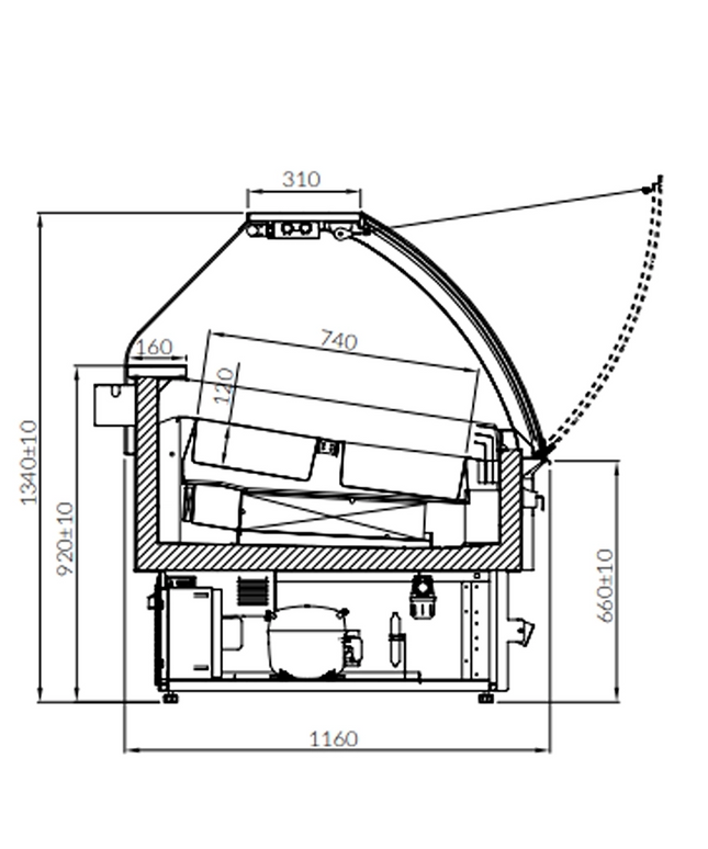 Dystrybutor do lodów ADRIA ICE